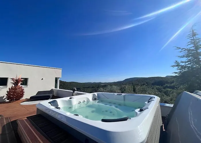 Splendide Contemporaine Avec Vue Panoramique Sur Le Pic Saint Loup Corconne